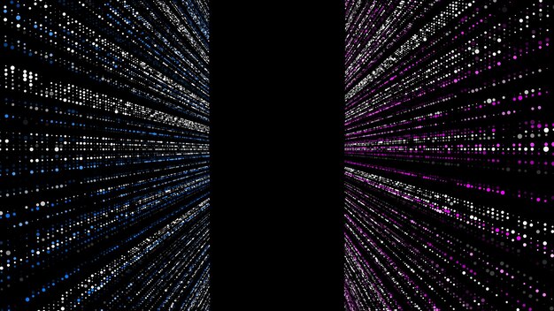 vector glitch double texture background abstract halftone with noise effect and dots screen texture with matrix or binary code
