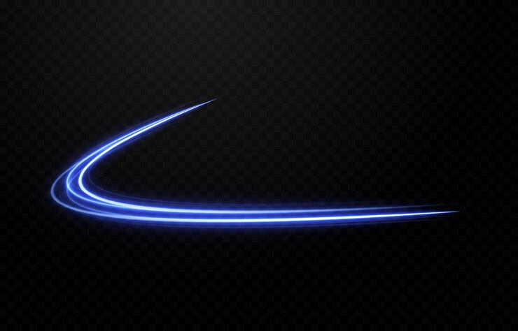 Vector vector glowing blue lines png neon lines png magic lines of light light effect