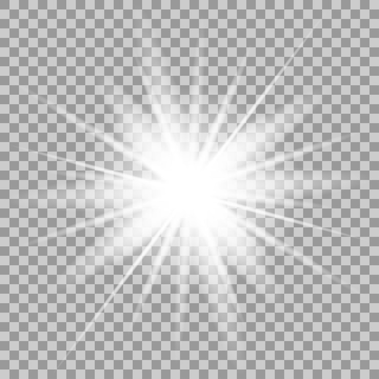 Vector vector glowing light effect on transparent background