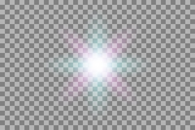 Vector glowing light effect on transparent background