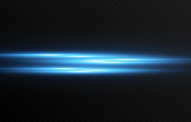 Vector glowing line Horizontal glowing lines png magic glow line light blue light png