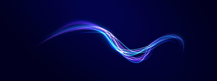 Vector vector glowing lines air flow effect light trail wave fire path trace line car lights