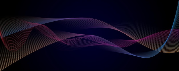 Vector vector glowing wave abstract colorful banner background sine wave background