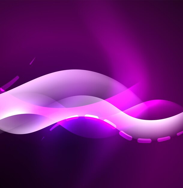 Vector glowing wave smoke design wavy lines shiny silk wavy line abstract background wallpaper with wave shape and light effects smooth style