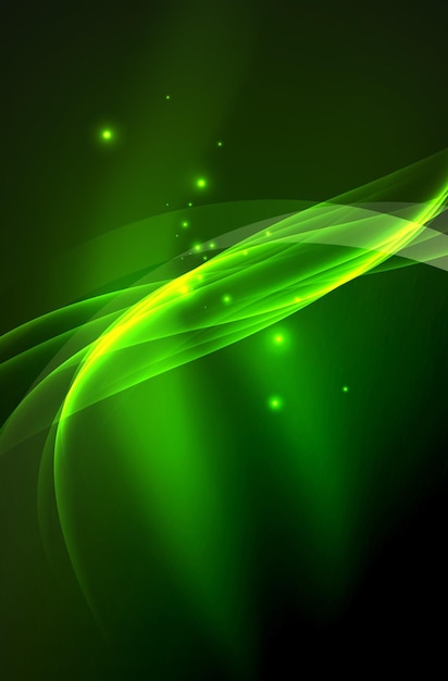 vector glowing wave smoke