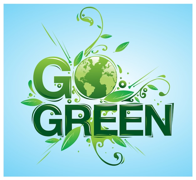 Vector go green poster illustration