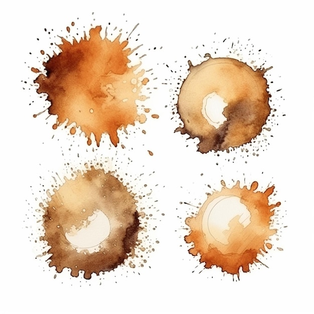 Vector vector gold bronze silver splash brush stroke splash water milk coffee paint splash ink vector