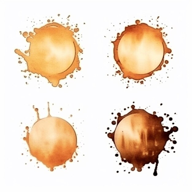 Vector vector gold bronze silver splash brush stroke splash water milk coffee paint splash ink vector