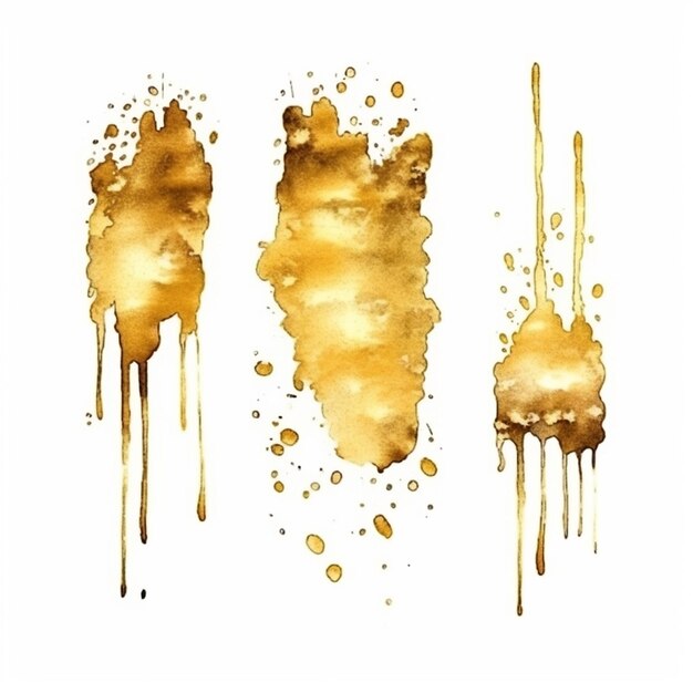 Vector gold bronze silver splash brush stroke splash water milk coffee paint splash ink vector