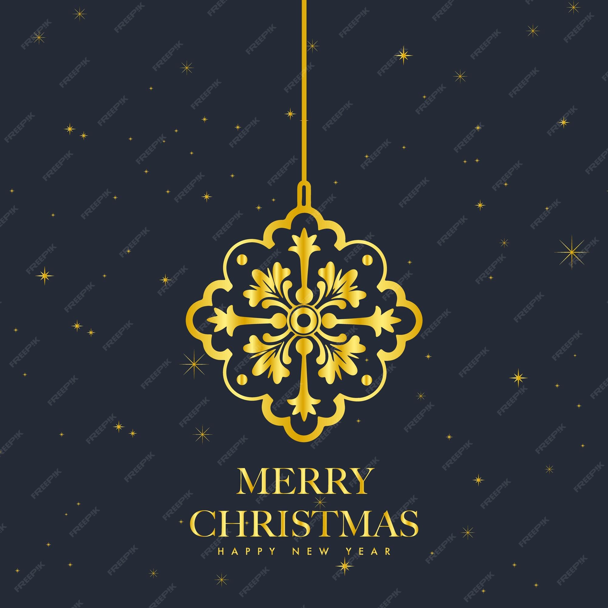 Premium Vector Vector gold merry christmas minimal modern festival