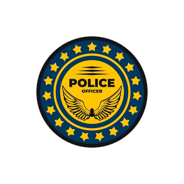 Vector vector gold police badge isolated