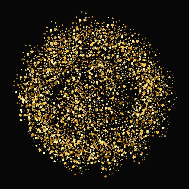 Вектор Золотые звезды вектора на черном фоне