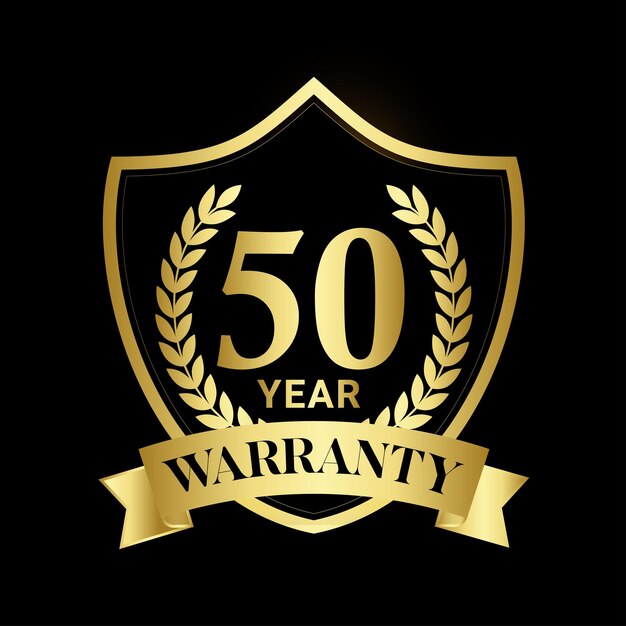 Vector vector golden 50th warranty background