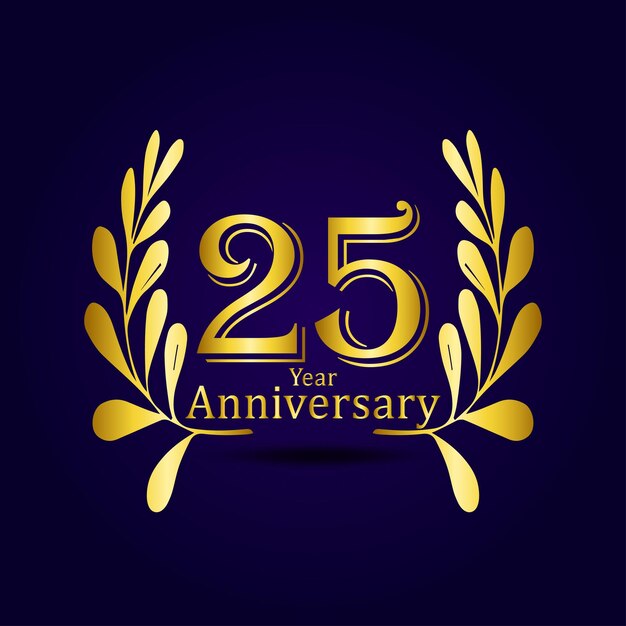 Premium Vector Vector golden anniversary premium design template