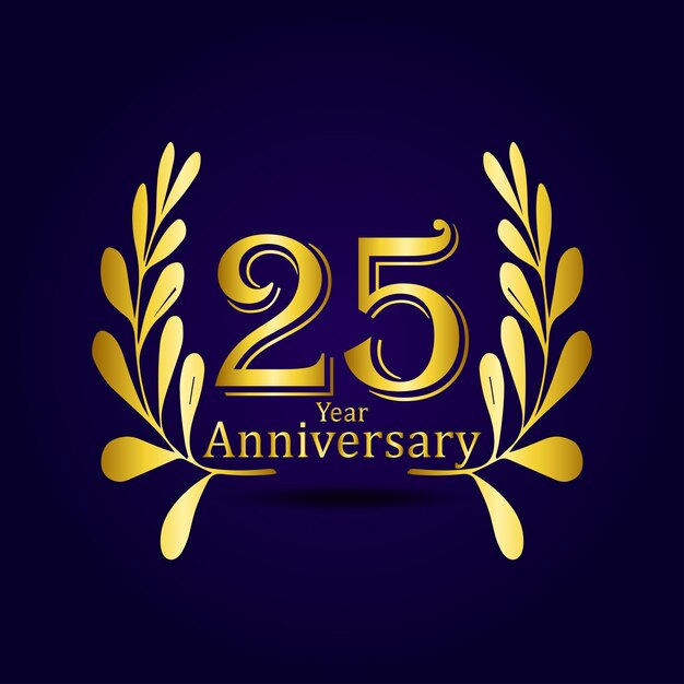 Vector golden anniversary premium design template