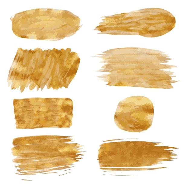 Vector golden brush stroke new collection