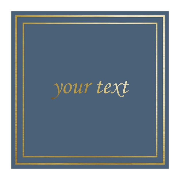 Vector golden frame on a colored background for your text