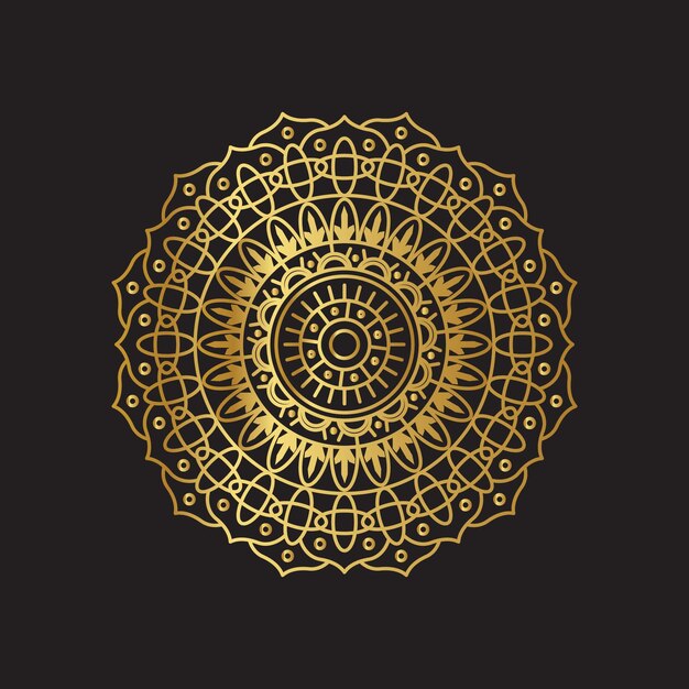 Vector golden mandala