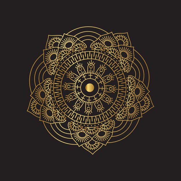 Vector Golden Mandala