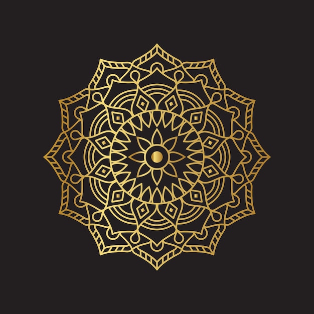 Vector golden mandala