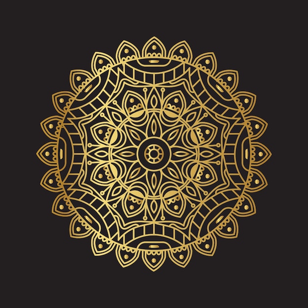 vector golden mandala