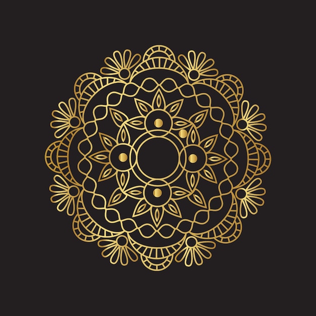 Vector Golden Mandala