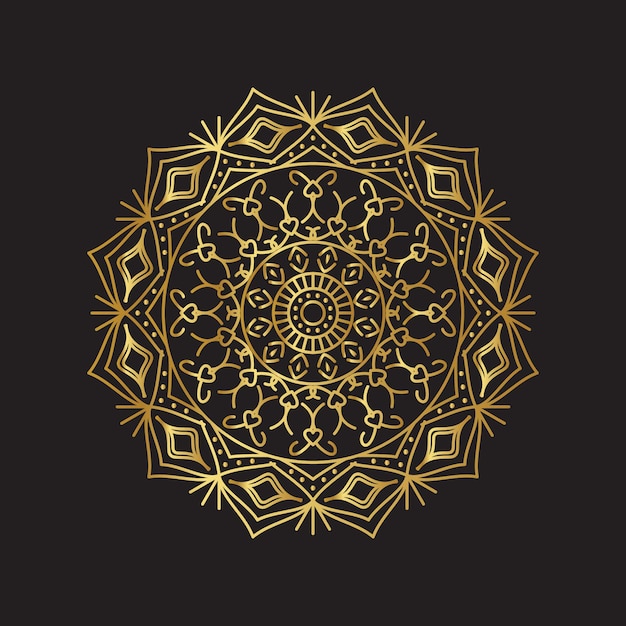 Vector Golden Mandala