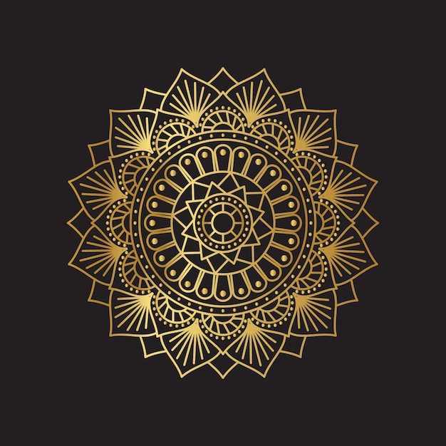 Vector Golden Mandala