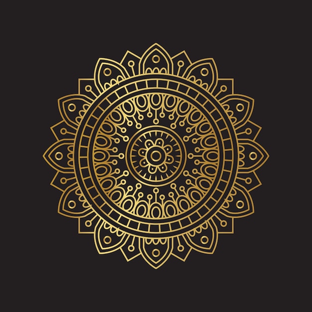 Vector golden mandala