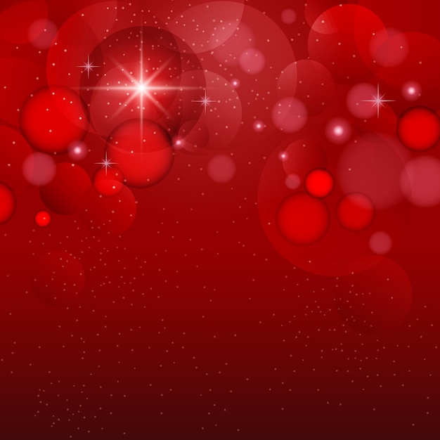 Vector golden and red bokeh background