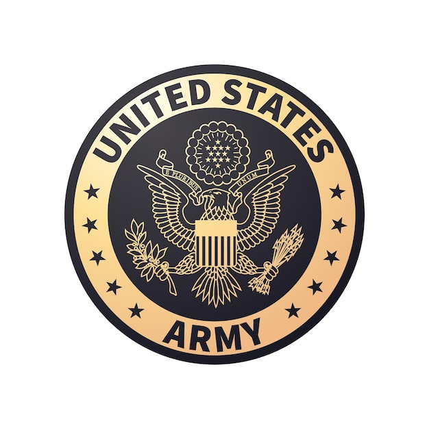 Vector vector golden seal of the united states army