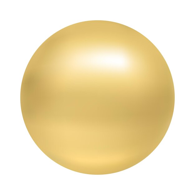 Vector golden sphere on white background