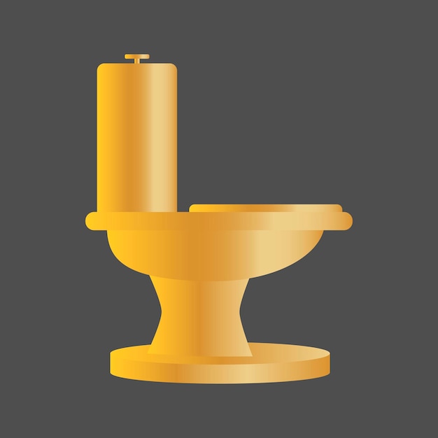 Vector Golden toilet Luxury Gold