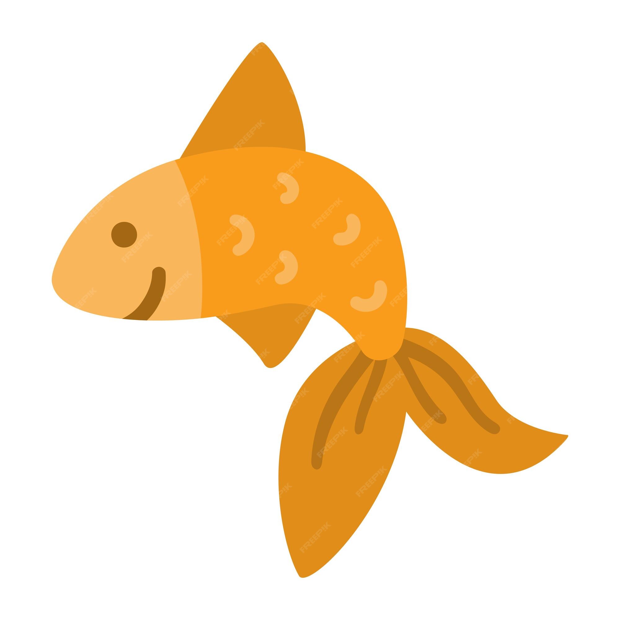 Premium Vector | Vector goldfish funny orange fish icon cute sea or ocean animal illustration for kids isolated on white background xa Premium Vector | Vector goldfish funny orange fish icon cute sea or ocean animal illustration for kids isolated on white background xa
