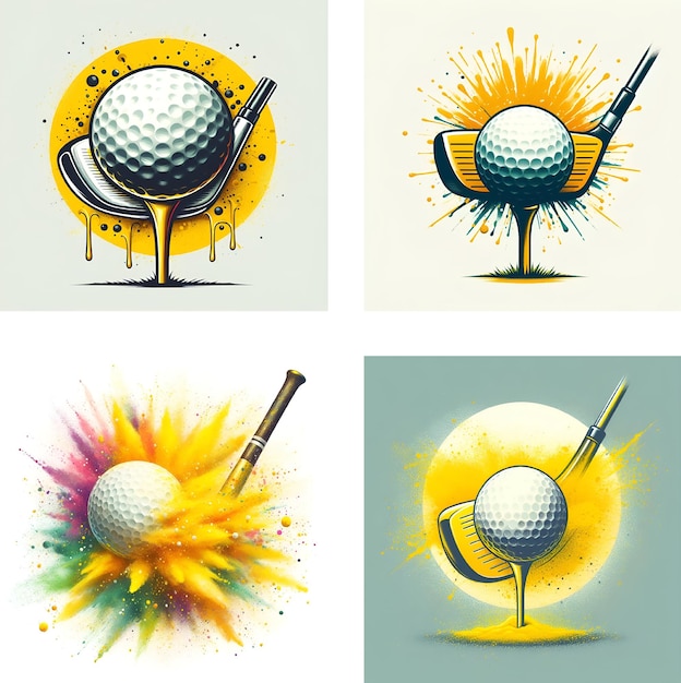 vector golf playing logo