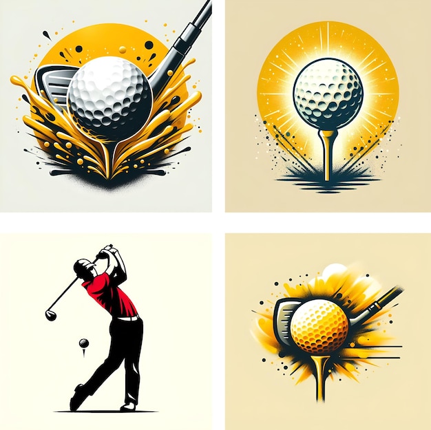 vector golf playing logo