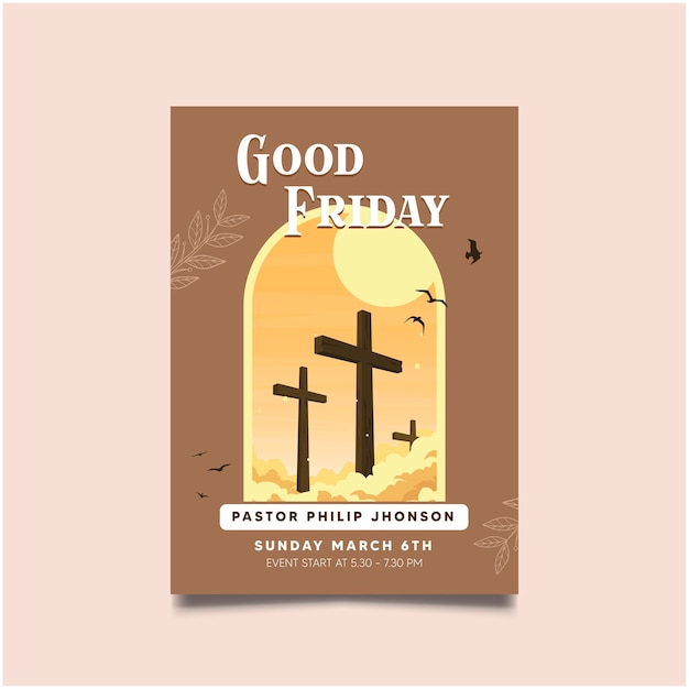 Vector good friday banner illustration