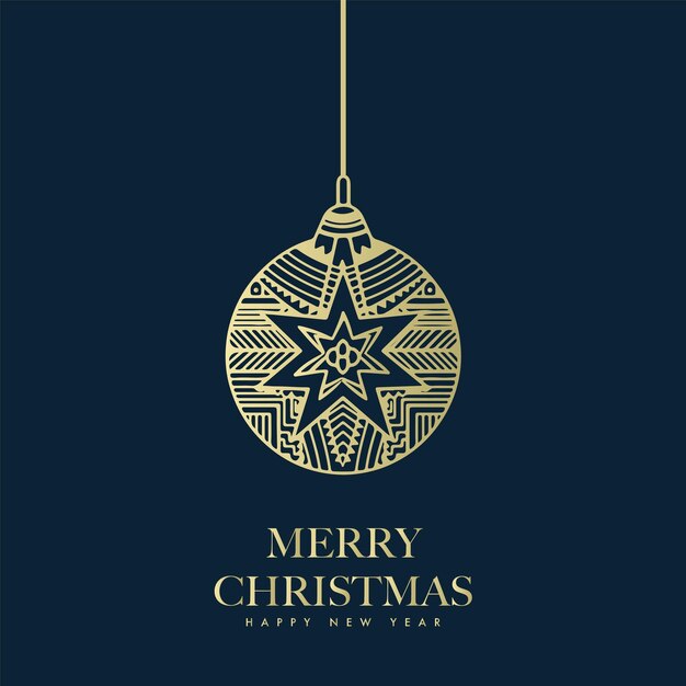 Vector goud vrolijk kerstfeest minimale moderne festival kaart ontwerp gelukkig nieuwjaar 2024