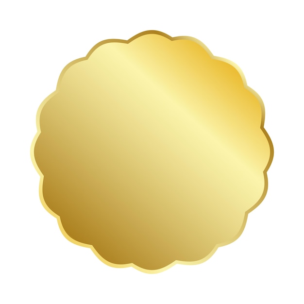 Vector vector gouden kleur lege linten in vlakke stijl vector sjabloon stickers voor nieuw aankomst winkelproduct