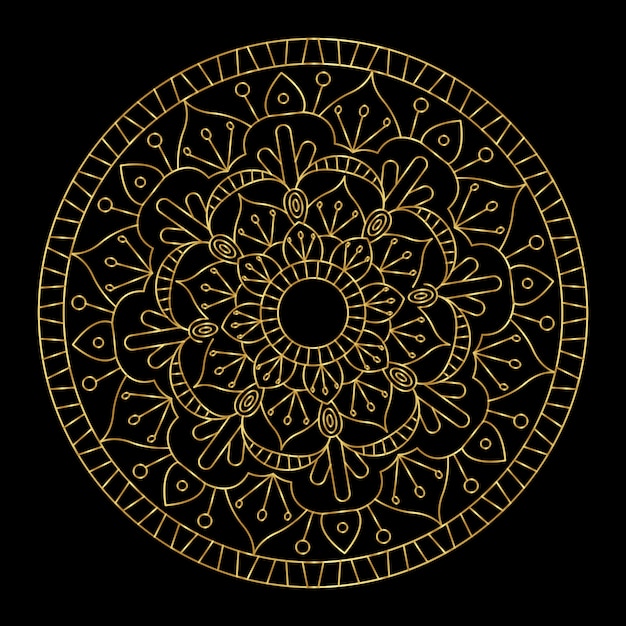 Vector gouden verloop Mandala