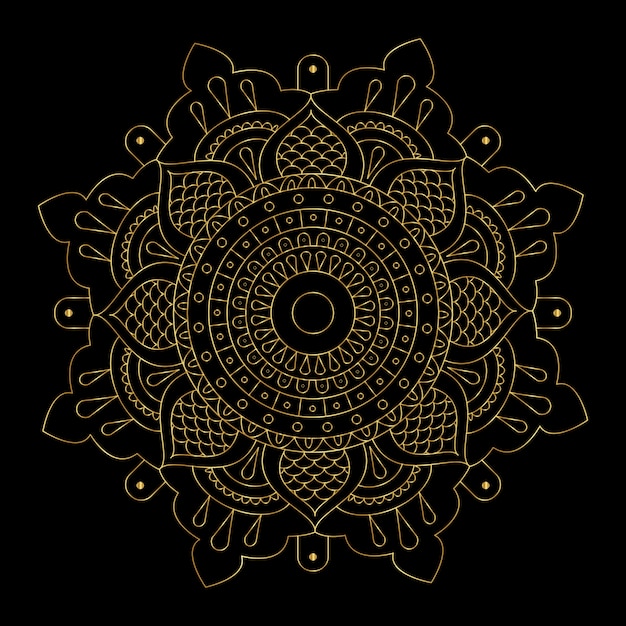 Vector gouden verloop Mandala