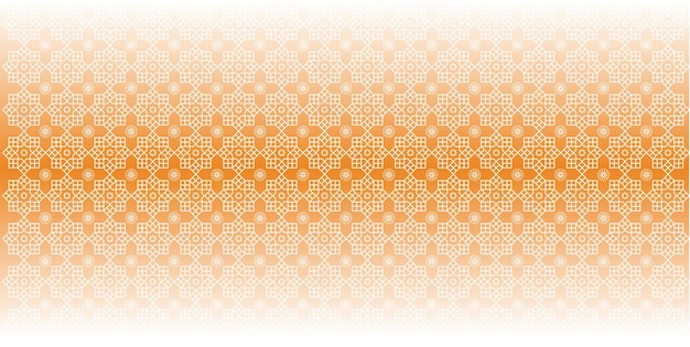 vector gradien orange sun white background pattern circles cube stars arab islam ornamen decor frame