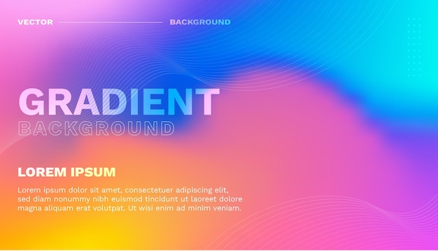 Vector Gradient Abstract achtergrond sjabloon met tekst