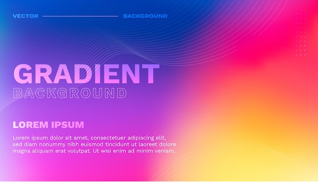 Vector Gradient Abstract achtergrond sjabloon met tekst
