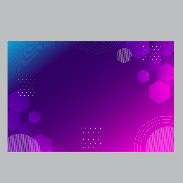 ベクトルグラディエント 抽象的な紫色の背景と幾何学的な要素 ベクトル輝く金色の波