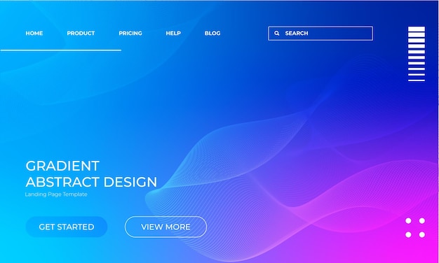 Vector Gradient achtergrond sjabloon voor landingspagina