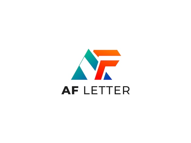 Vector gradient af initial logo template