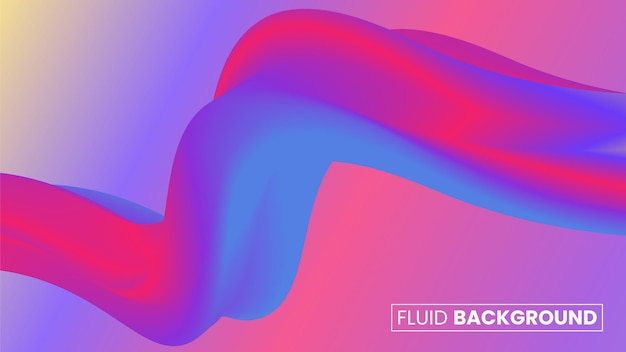 Vector gradient background with 3d fluid shapes
