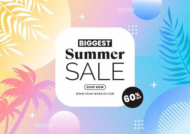 Vector vector gradient biggest summer sale illustration