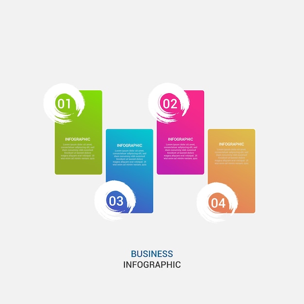 vector gradient business infographic template design with numbers